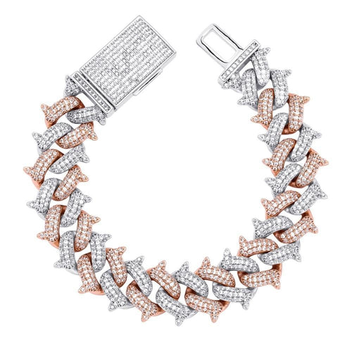 14mm Thorn Cuban Link Bracelet 18K - ICECI