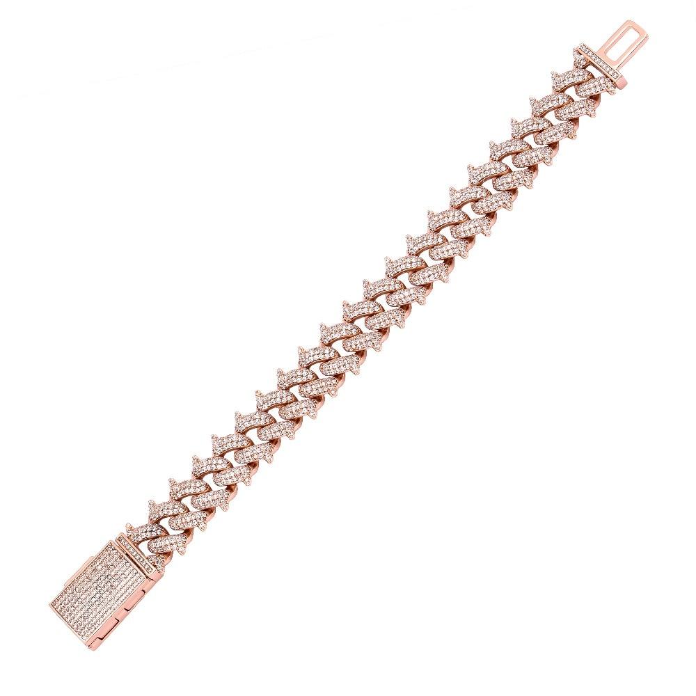 14mm Thorn Cuban Link Bracelet 18K - ICECI