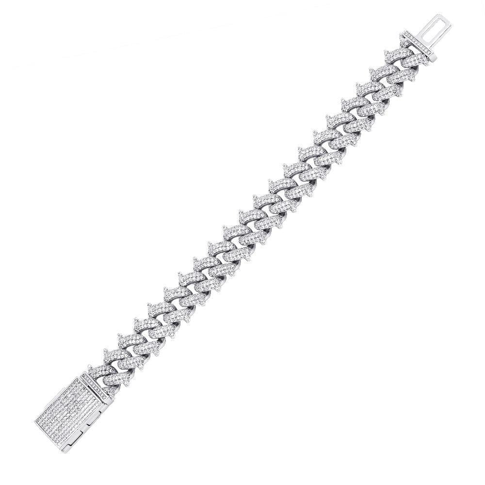 14mm Thorn Cuban Link Bracelet 18K - ICECI