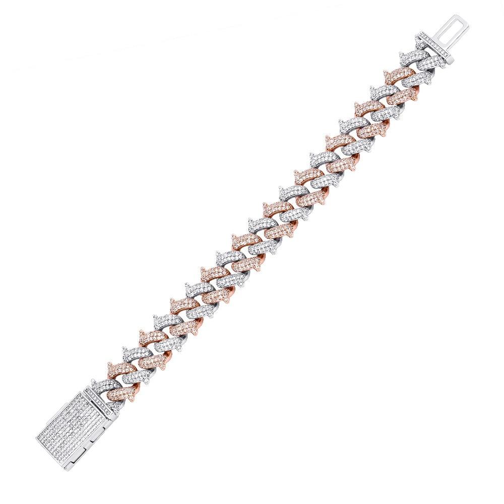 14mm Thorn Cuban Link Bracelet 18K - ICECI