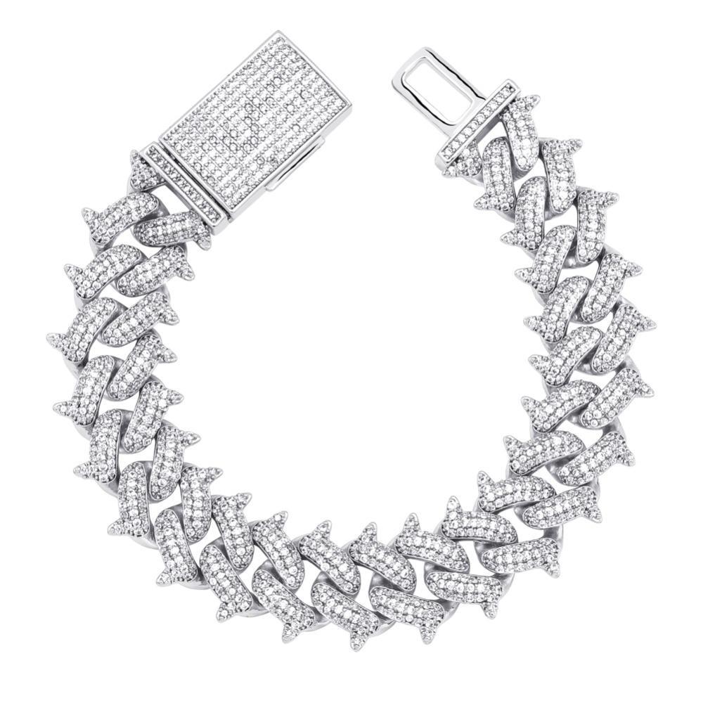 14mm Thorn Cuban Link Bracelet 18K - ICECI