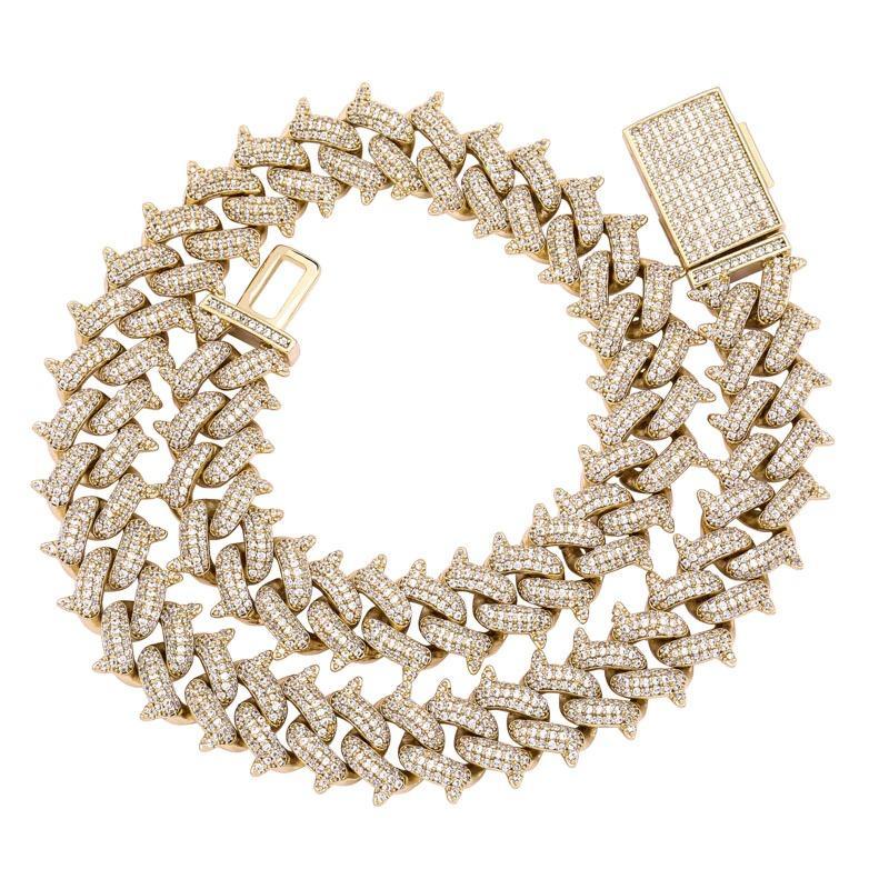 14mm Thorn Cuban Link Chain 18K - ICECI