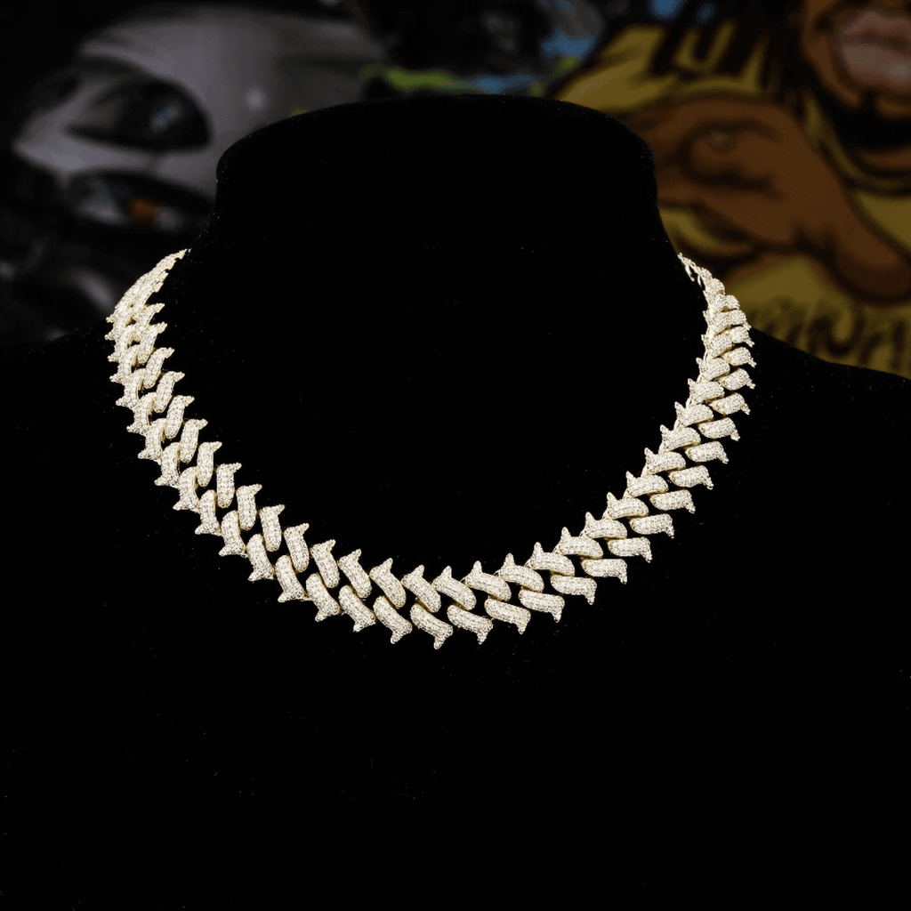 14mm Thorn Cuban Link Chain 18K - ICECI