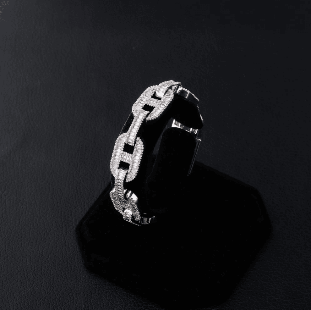 15mm Baguette Mariner Bracelet 14K - ICECI