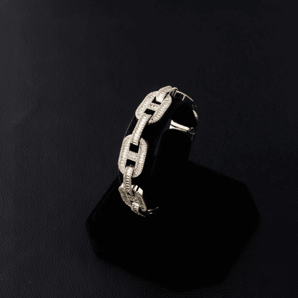 15mm Baguette Mariner Bracelet 14K - ICECI