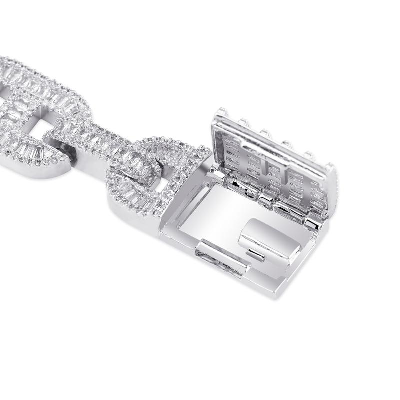 15mm Baguette Mariner Bracelet 14K - ICECI