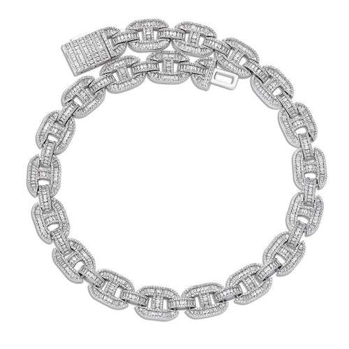 15mm Baguette Mariner Chain 14K - ICECI