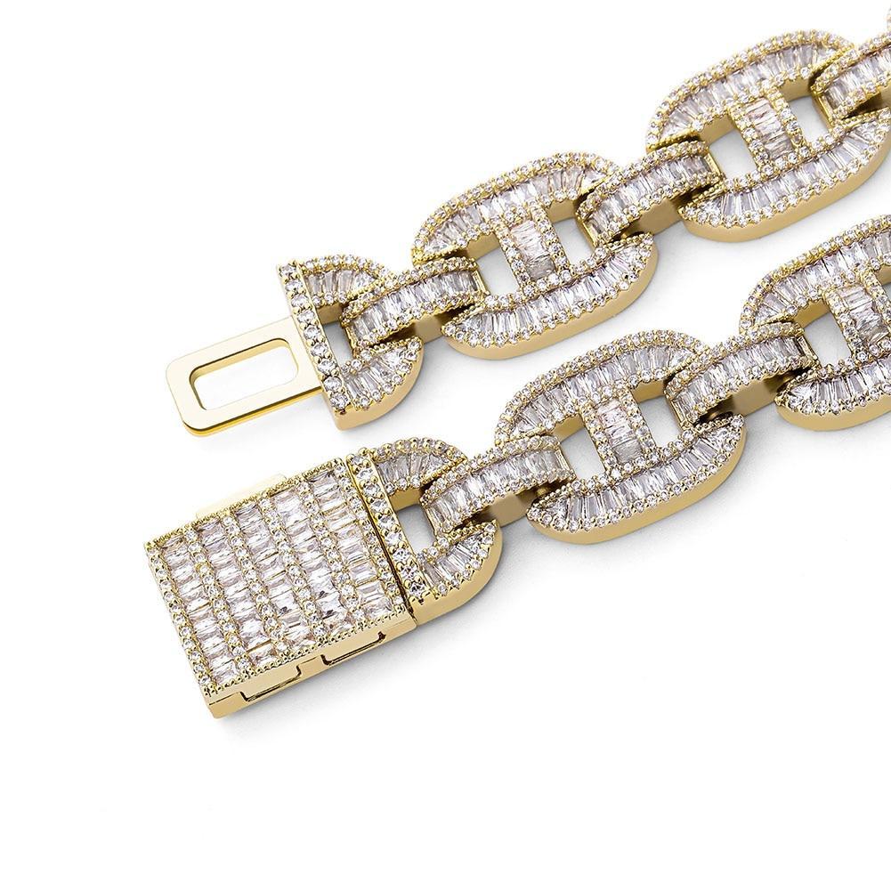 15mm Baguette Mariner Chain 14K - ICECI