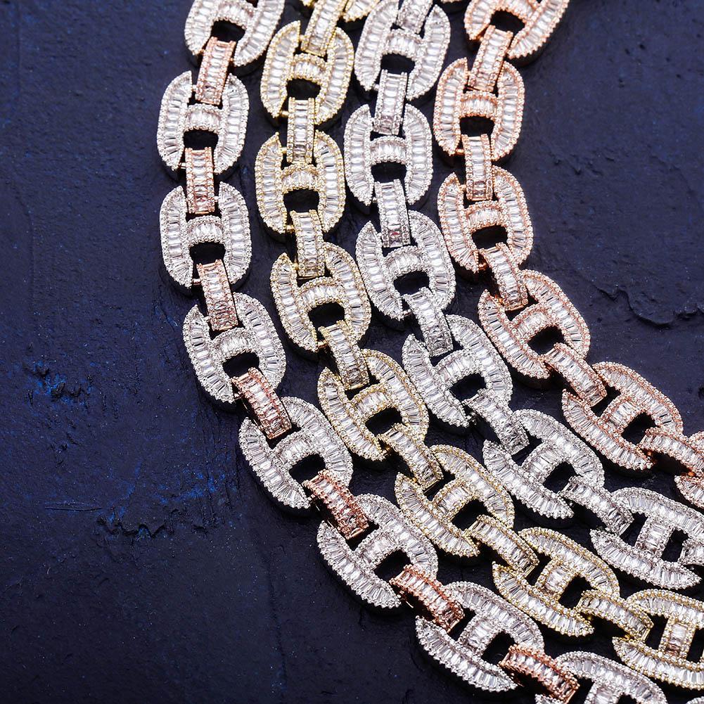 15mm Baguette Mariner Chain 14K - ICECI