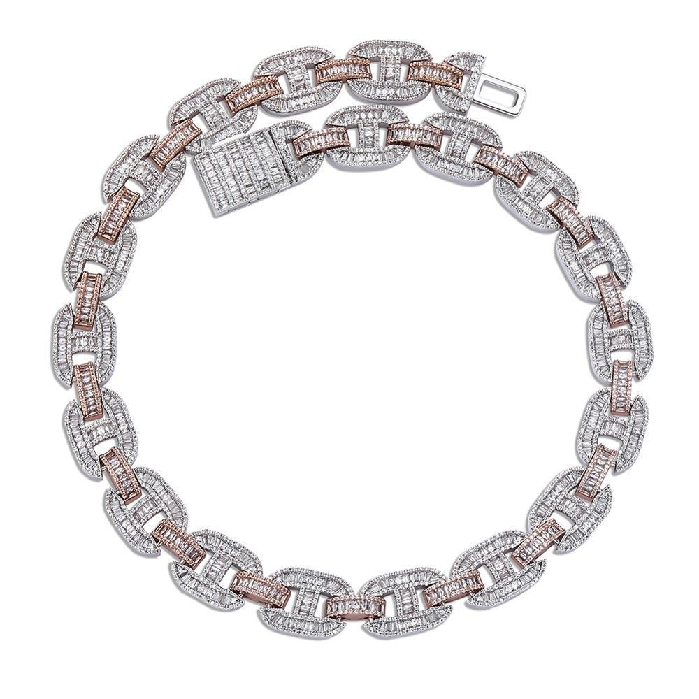 15mm Baguette Mariner Chain 14K - ICECI