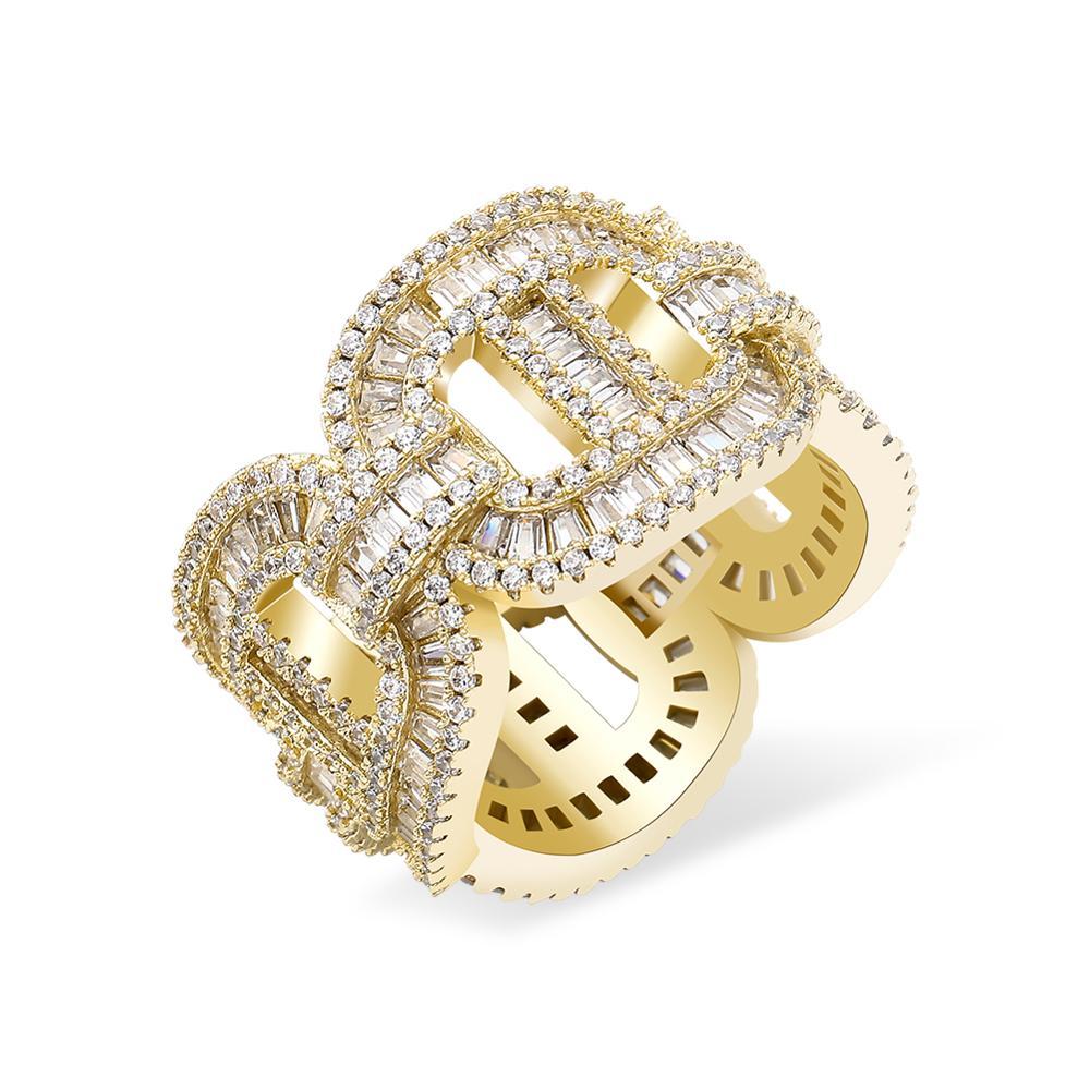 15mm Baguette Mariner Ring 14K - ICECI