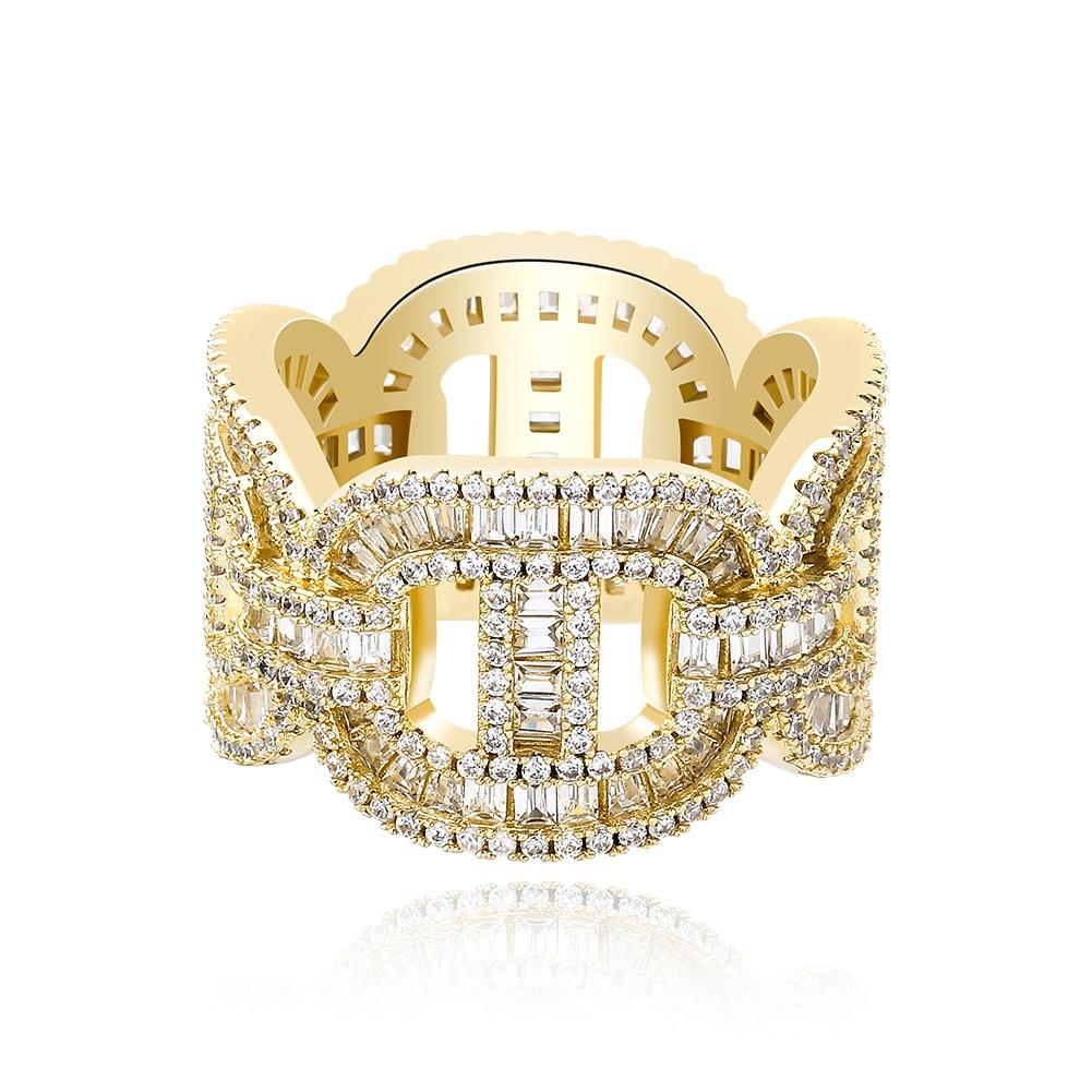 15mm Baguette Mariner Ring 14K - ICECI