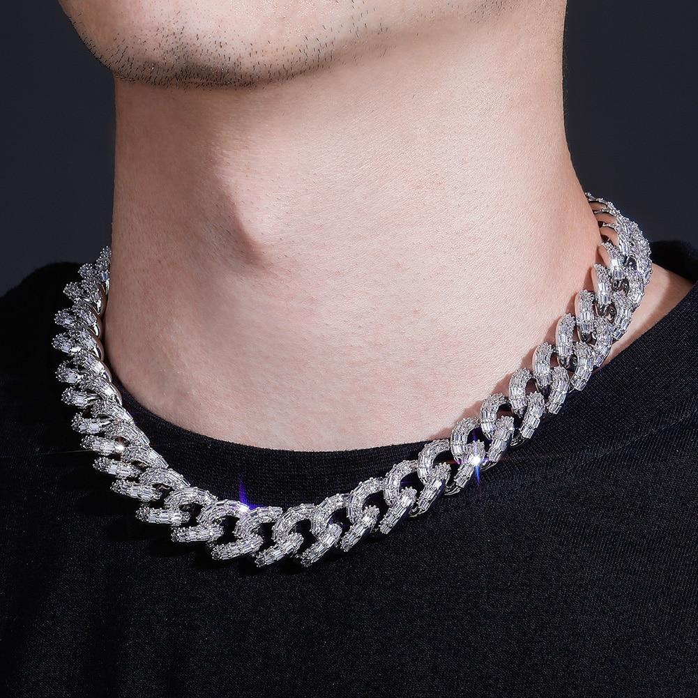 16mm Baguette Cuban Link Chain 14K - ICECI