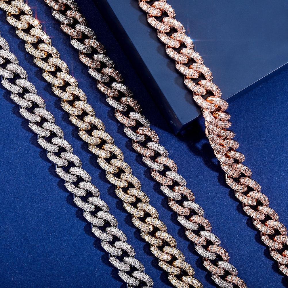 16mm Baguette Cuban Link Chain 14K - ICECI