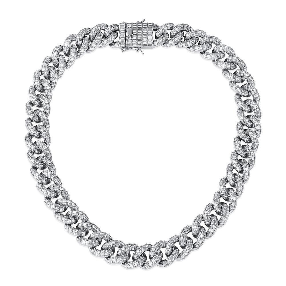 16mm Baguette Cuban Link Chain 14K - ICECI