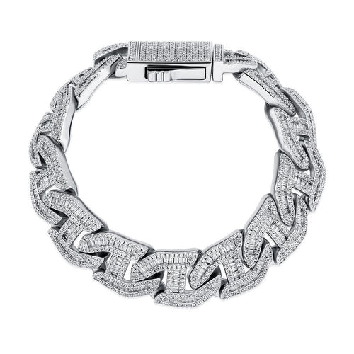 16mm Baguette Link Bracelet 14K - ICECI