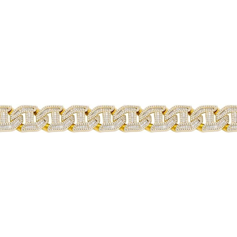 16mm Baguette Link Bracelet 14K - ICECI