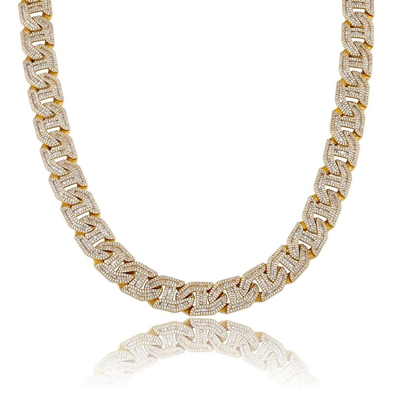 16mm Baguette Link Chain 14K - ICECI