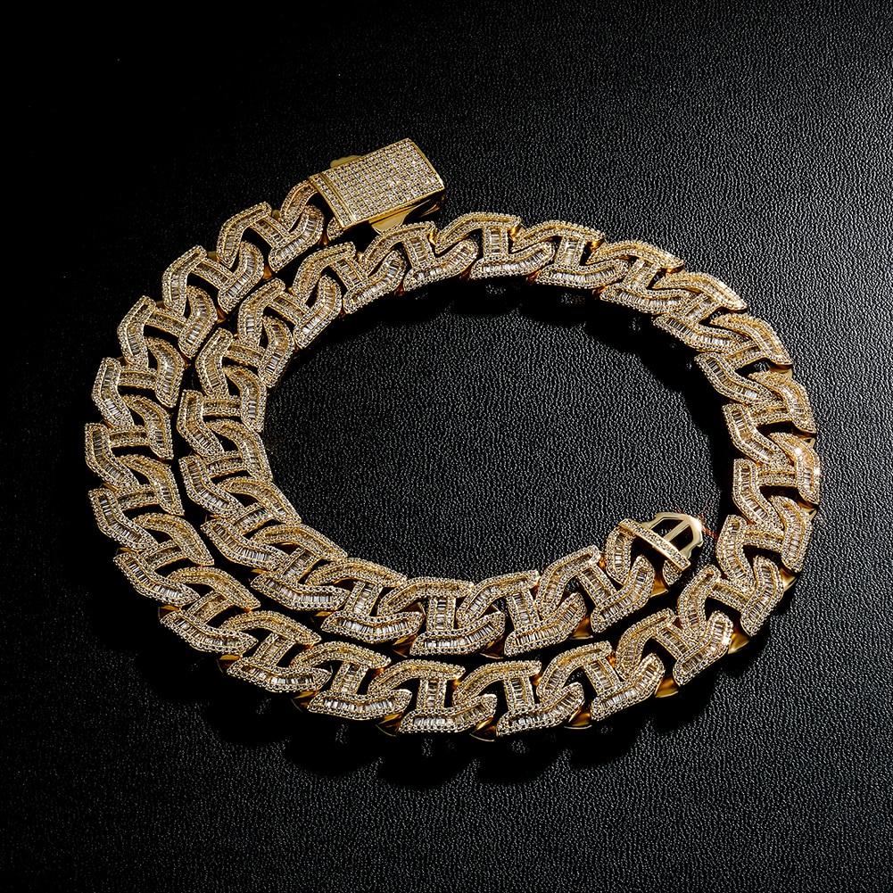 16mm Baguette Link Chain 14K - ICECI