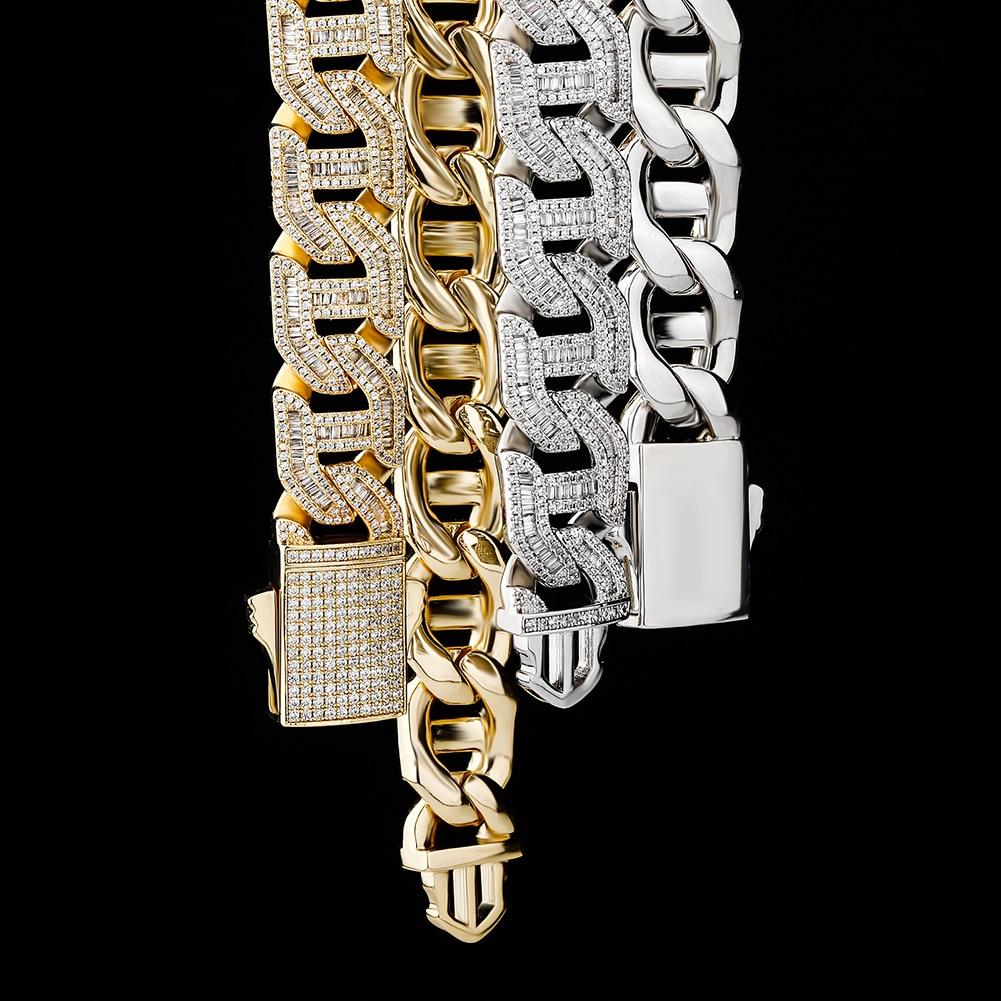 16mm Baguette Link Chain 14K - ICECI