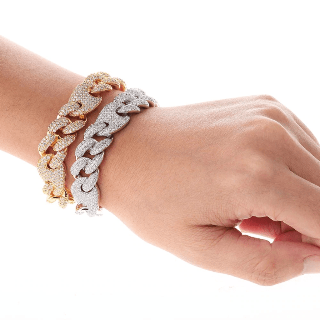 16mm Cuban G - link Bracelet 18K - ICECI