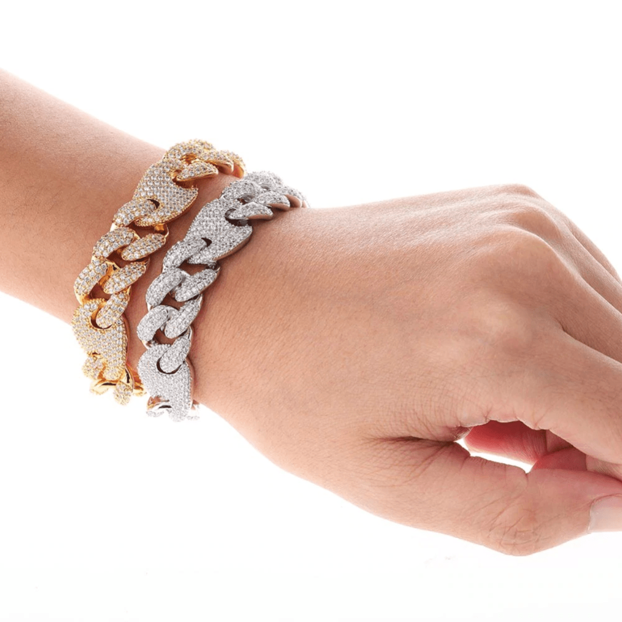 16mm Cuban G - link Bracelet 18K - ICECI