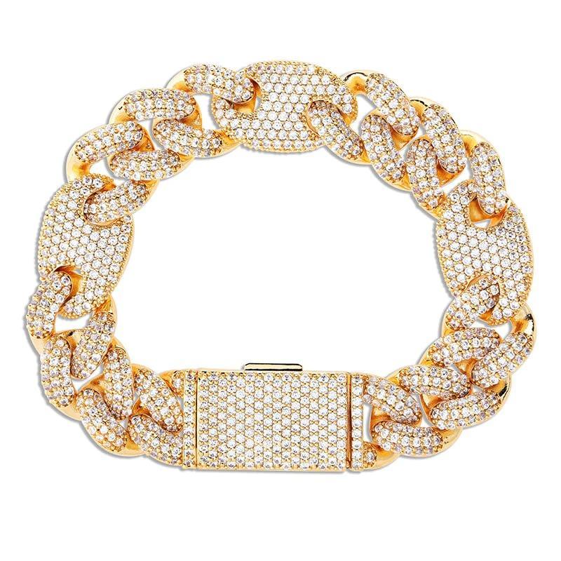 16mm Cuban G - link Bracelet 18K - ICECI