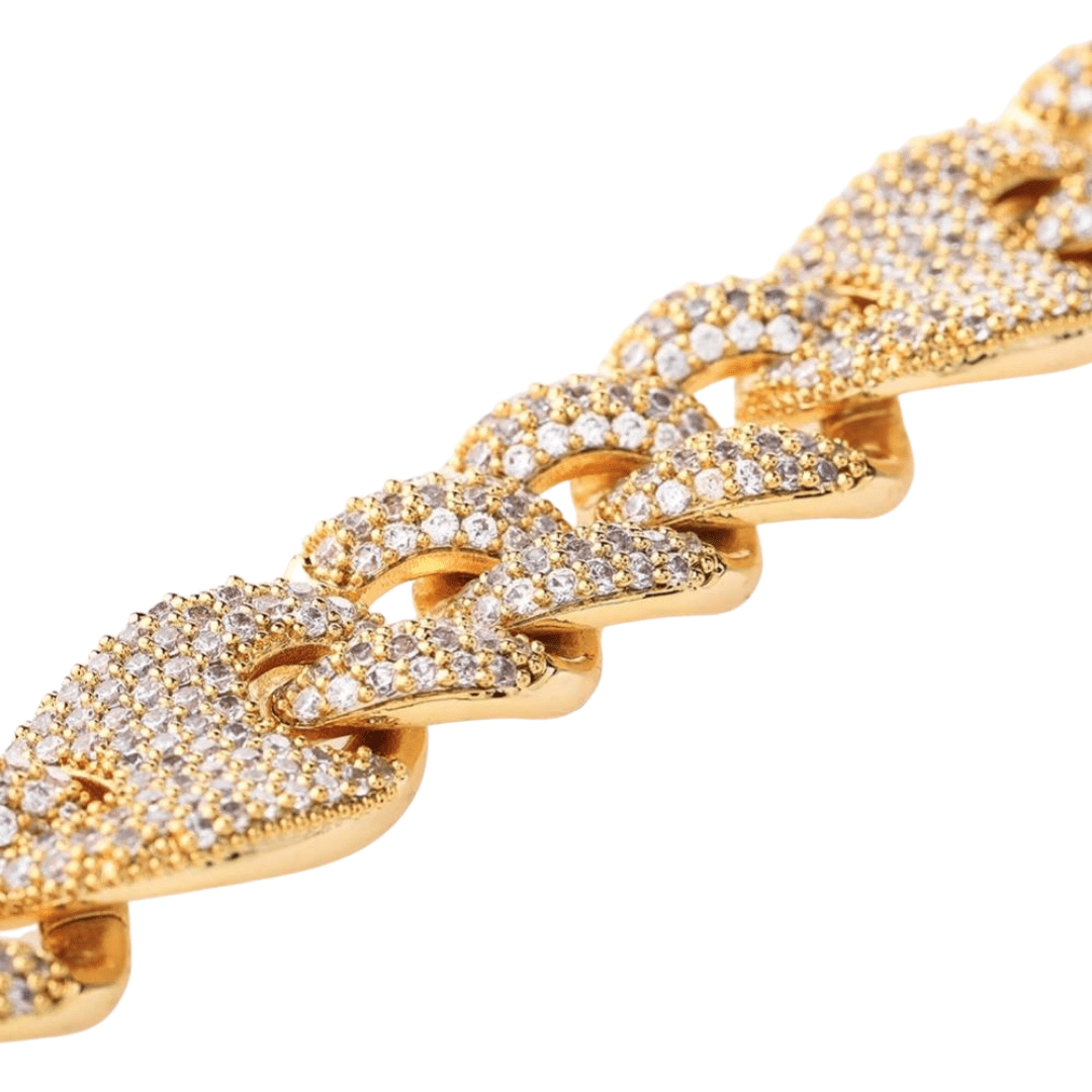 16mm Cuban G - link Chain 18K - ICECI