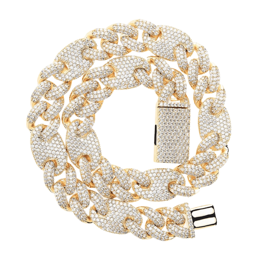 16mm Cuban G - link Chain 18K - ICECI