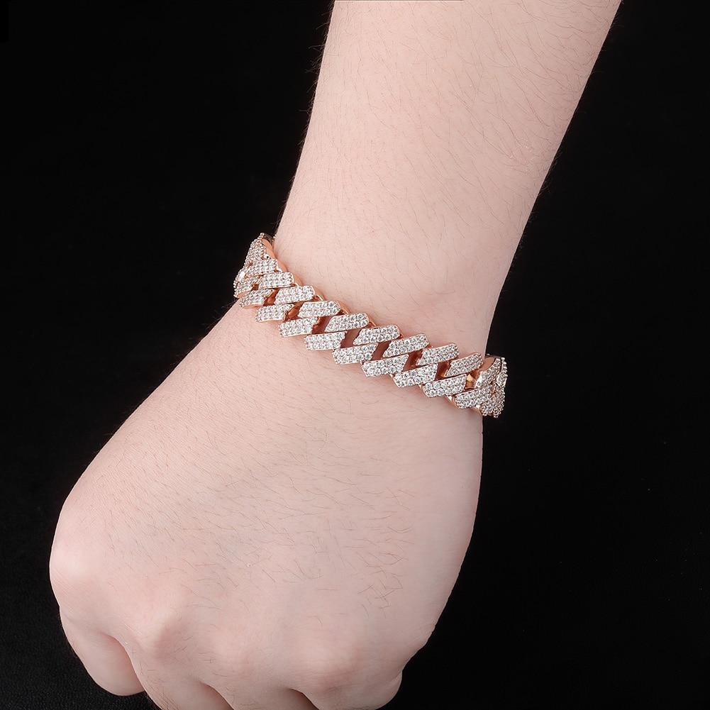 16mm Diamond Prong Link Bracelet 14K - ICECI