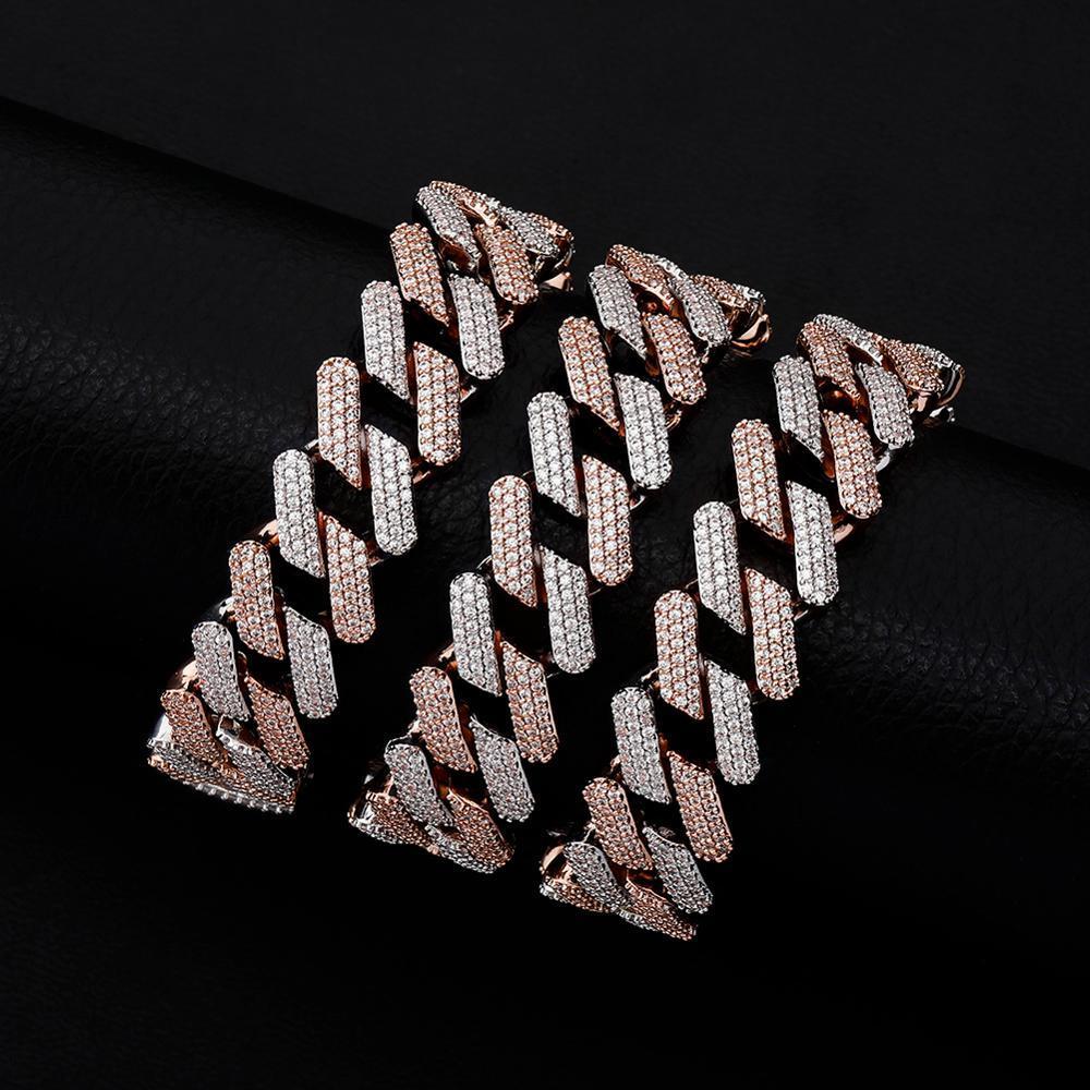 16mm Diamond Prong Link Chain 14K - ICECI