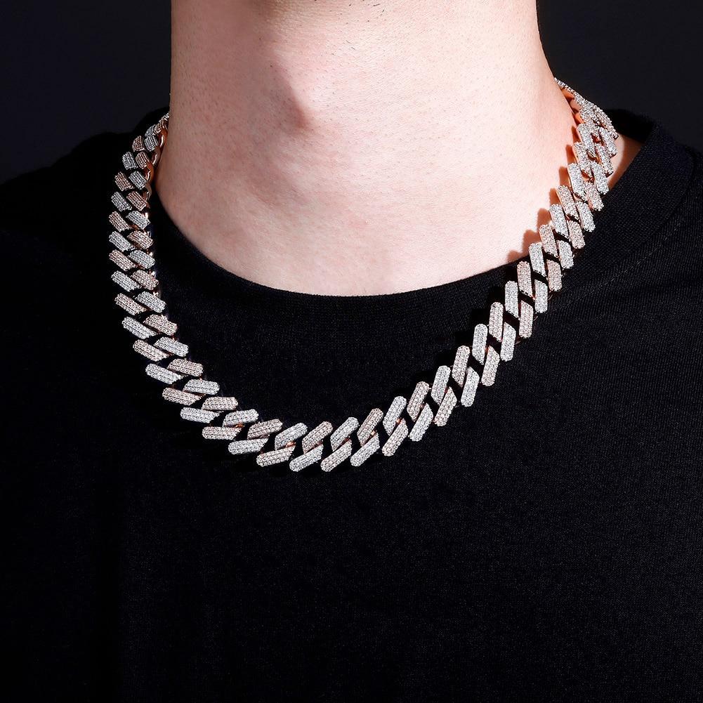 16mm Diamond Prong Link Chain 14K - ICECI