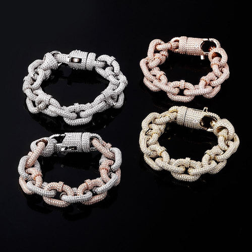 17mm Carabiner Clip Bracelet 14K - ICECI