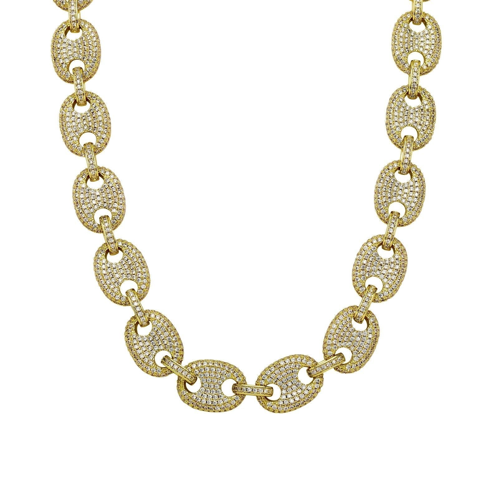 17mm Coffee Bean Link Chain 14K - ICECI