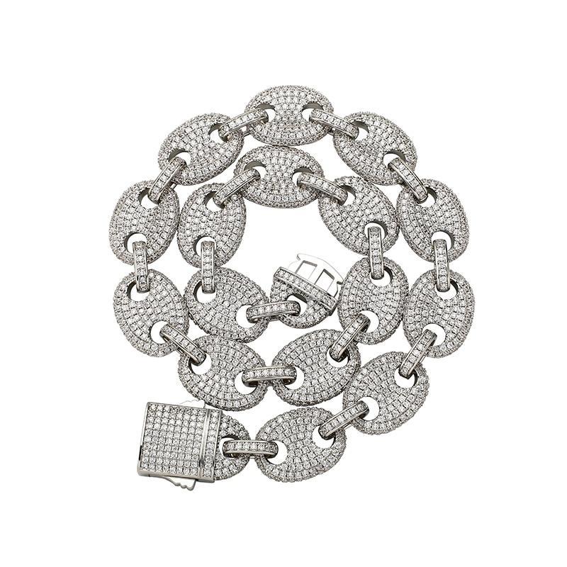 17mm Coffee Bean Link Chain 14K - ICECI