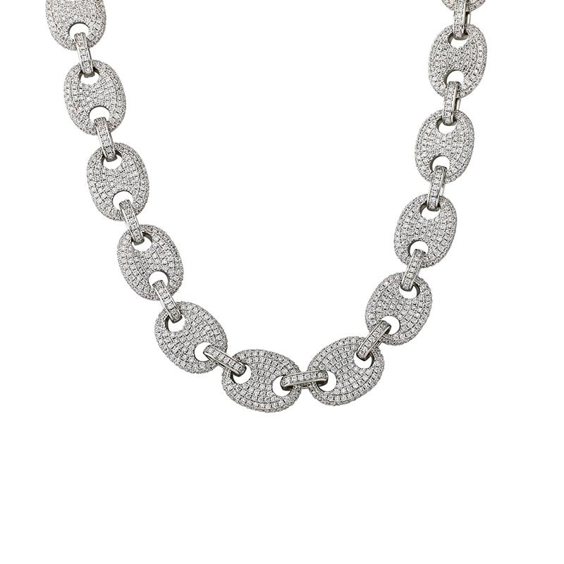 17mm Coffee Bean Link Chain 14K - ICECI