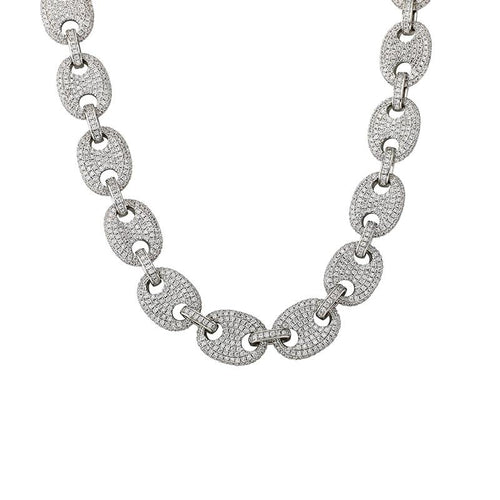 17mm Coffee Bean Link Chain 14K - ICECI