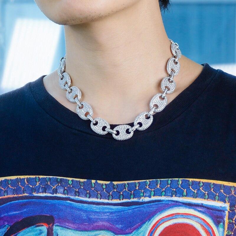 17mm Coffee Bean Link Chain 14K - ICECI