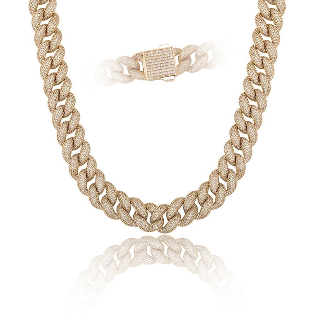 18mm Iced Cuban Link Chain 14K - ICECI