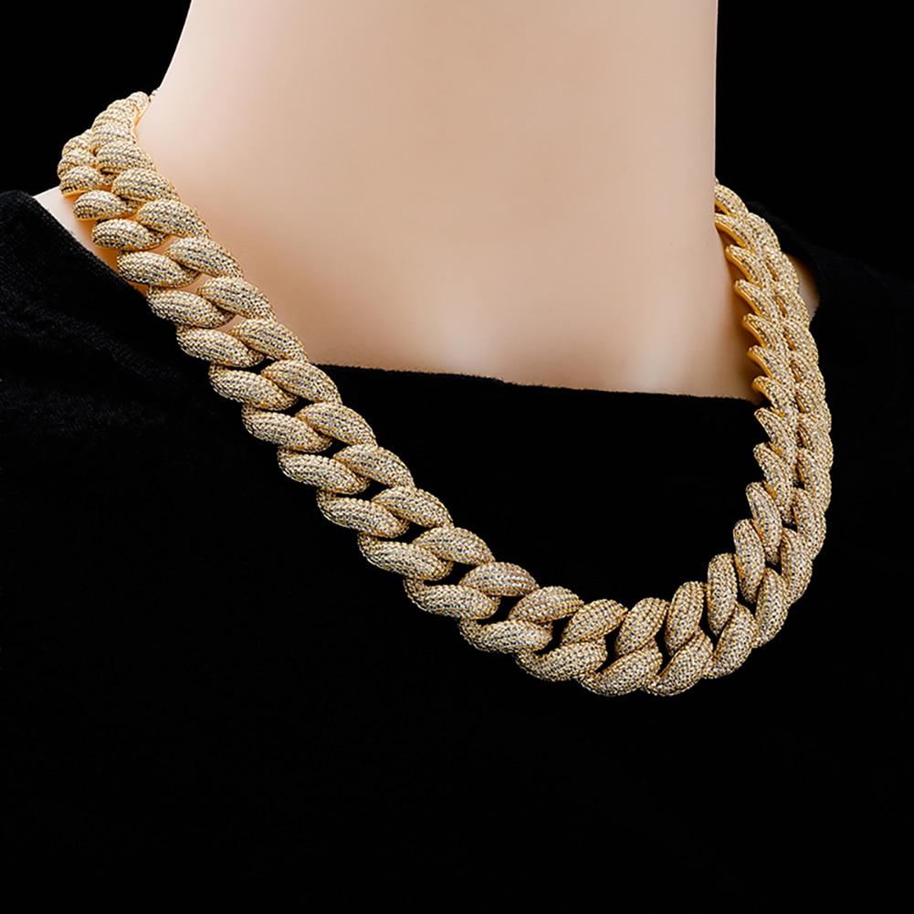18mm Iced Cuban Link Chain 14K - ICECI