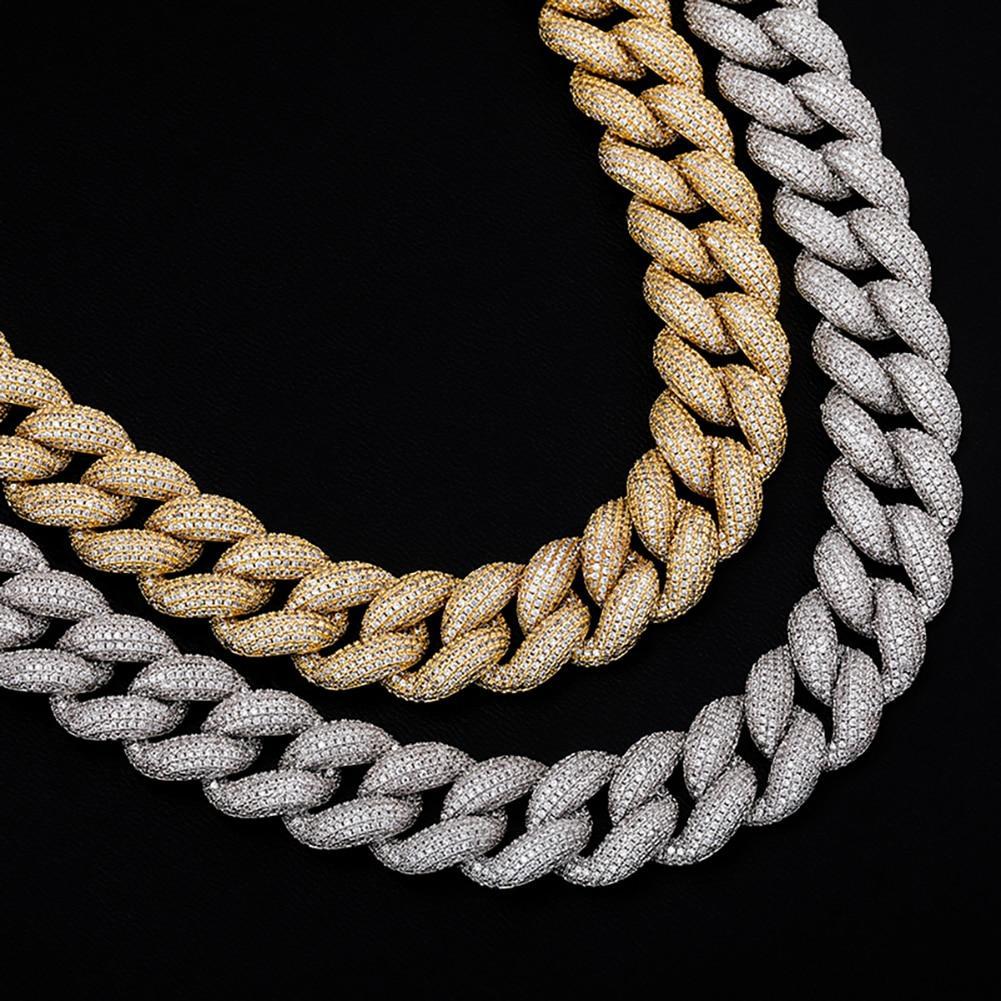 18mm Iced Cuban Link Chain 14K - ICECI