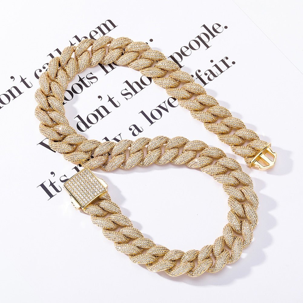 18mm Iced Cuban Link Chain 14K - ICECI