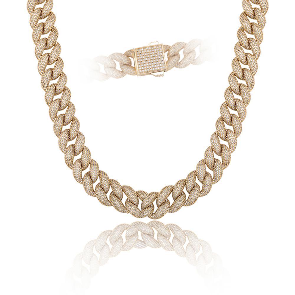 18mm Iced Cuban Link Chain 14K - ICECI