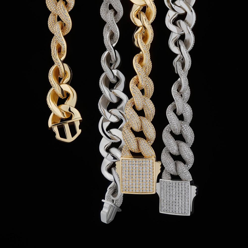 18mm Iced Cuban Link Chain 14K - ICECI
