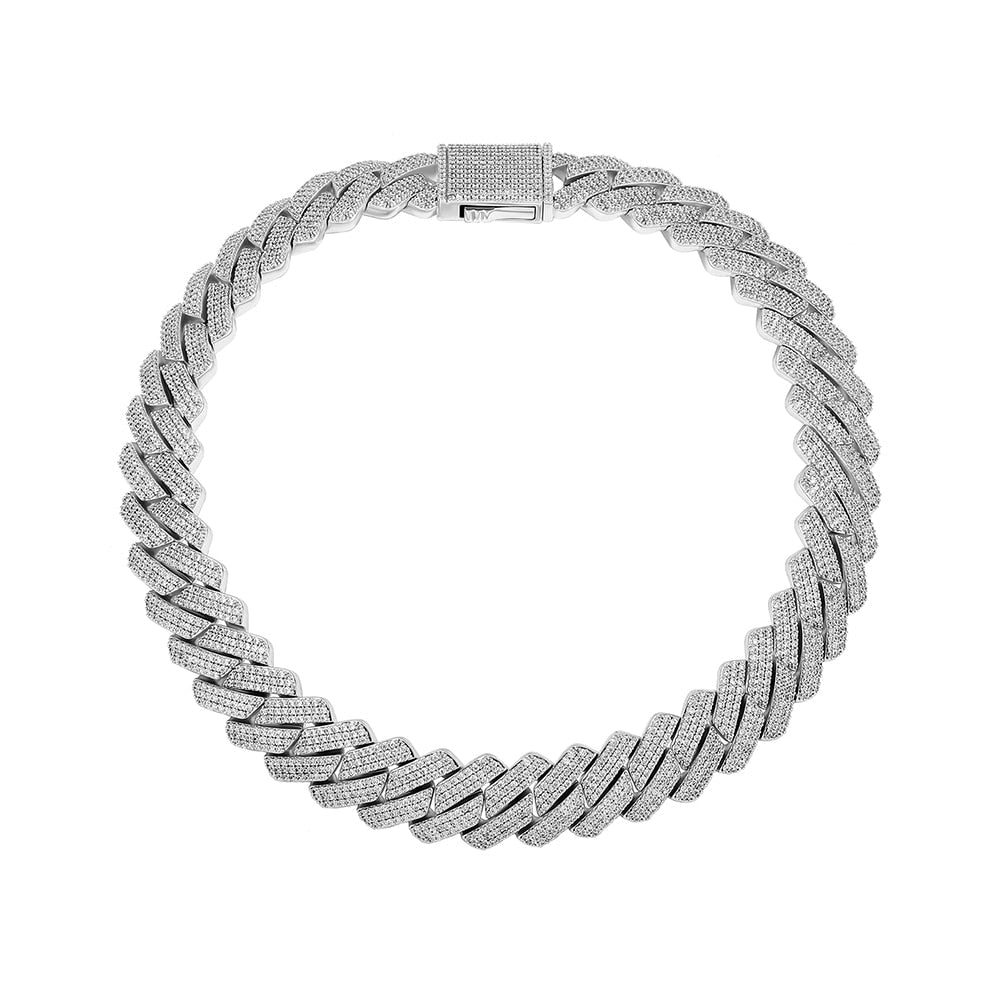 20mm Diamond Prong Link Chain 14K - ICECI