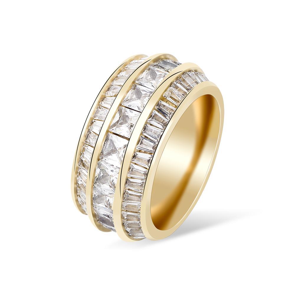 3 Row Baguette Ring 14K - ICECI