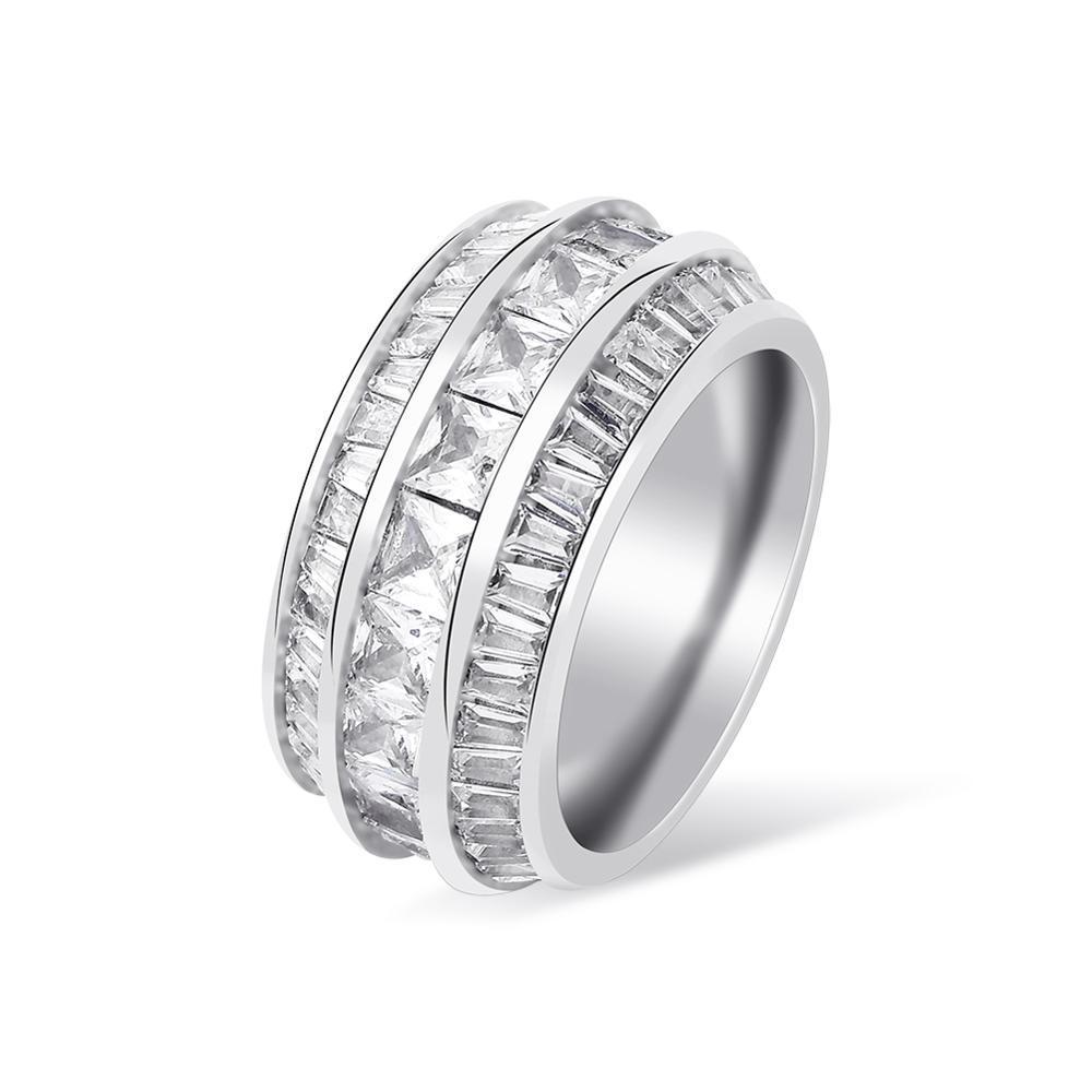 3 Row Baguette Ring 14K - ICECI