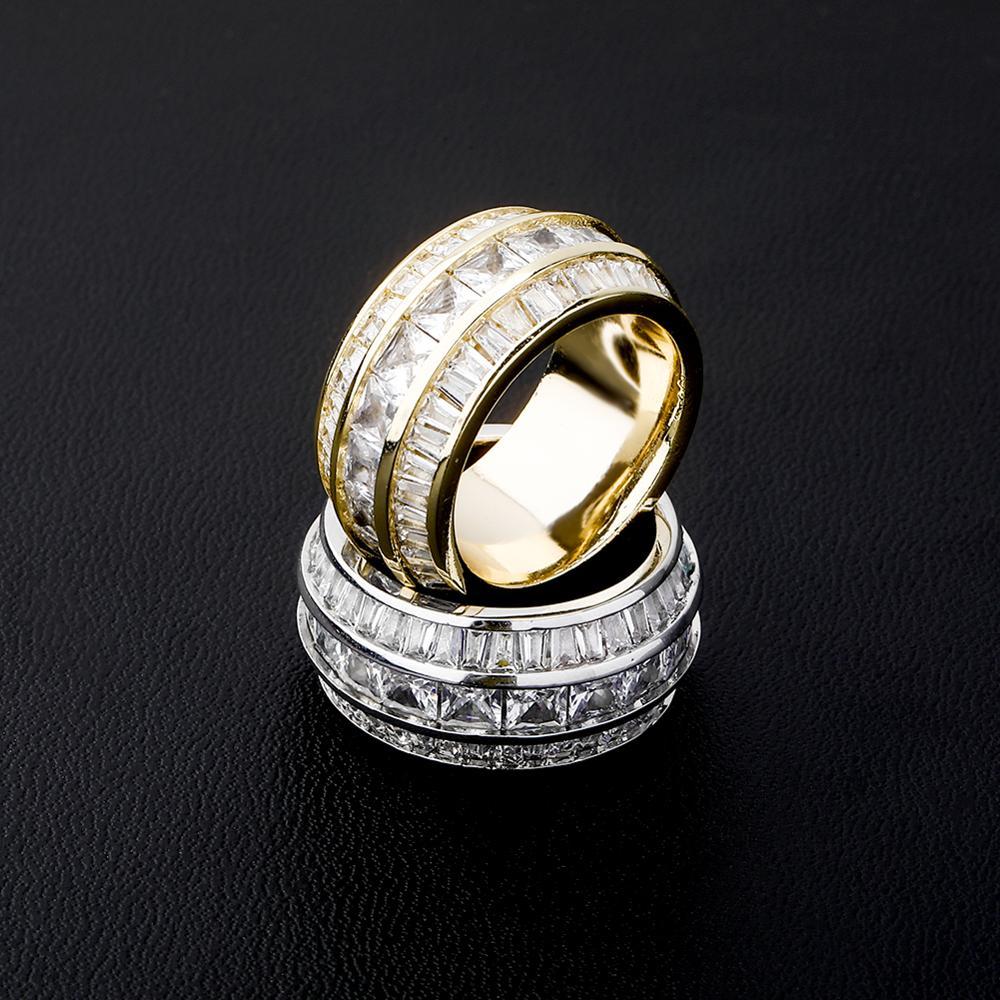 3 Row Baguette Ring 14K - ICECI