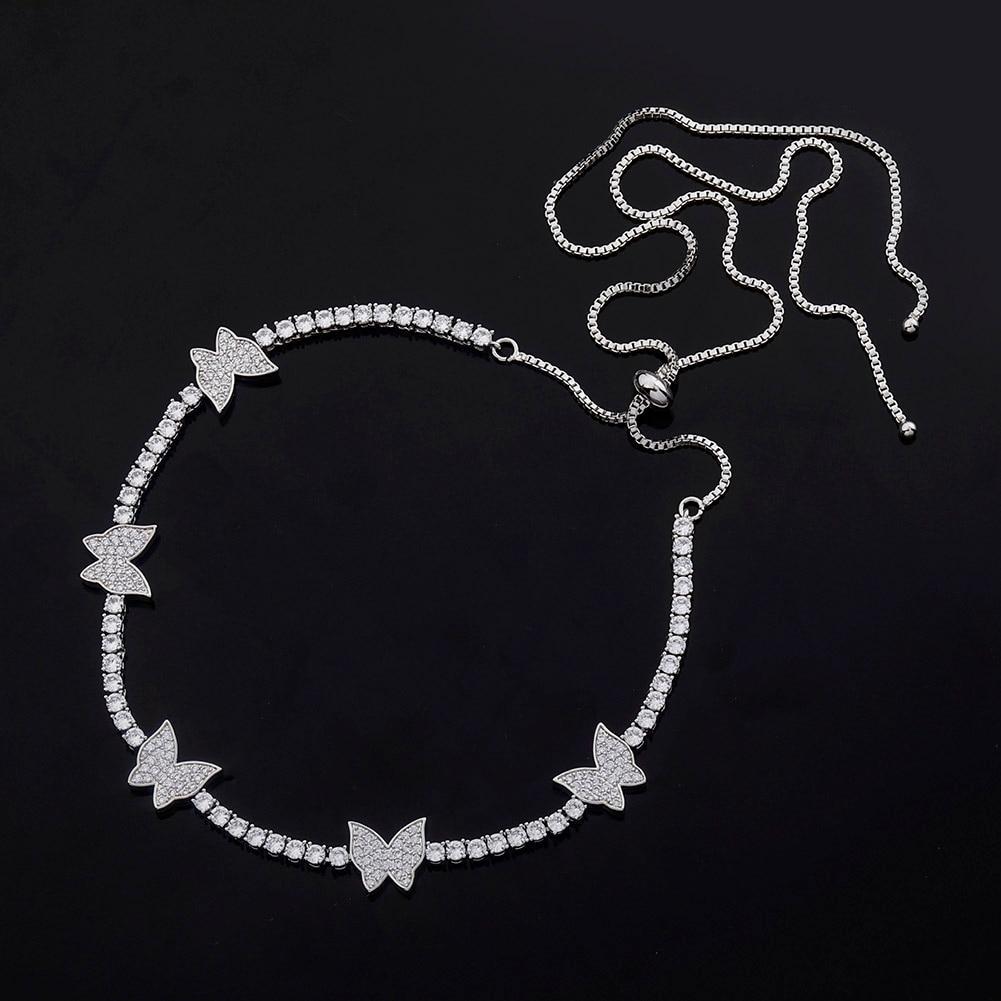 3mm Butterfly Tennis Necklace 14K - ICECI