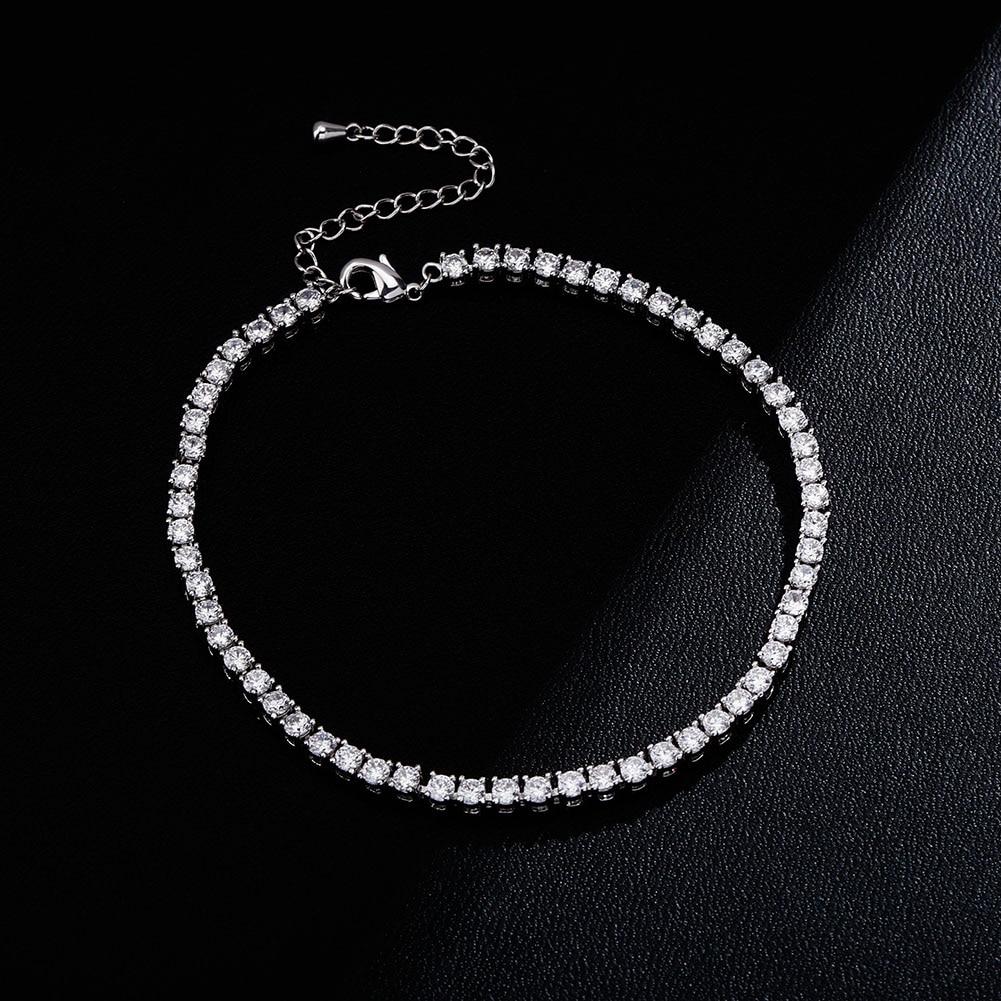 3mm Tennis Anklet 14K - ICECI